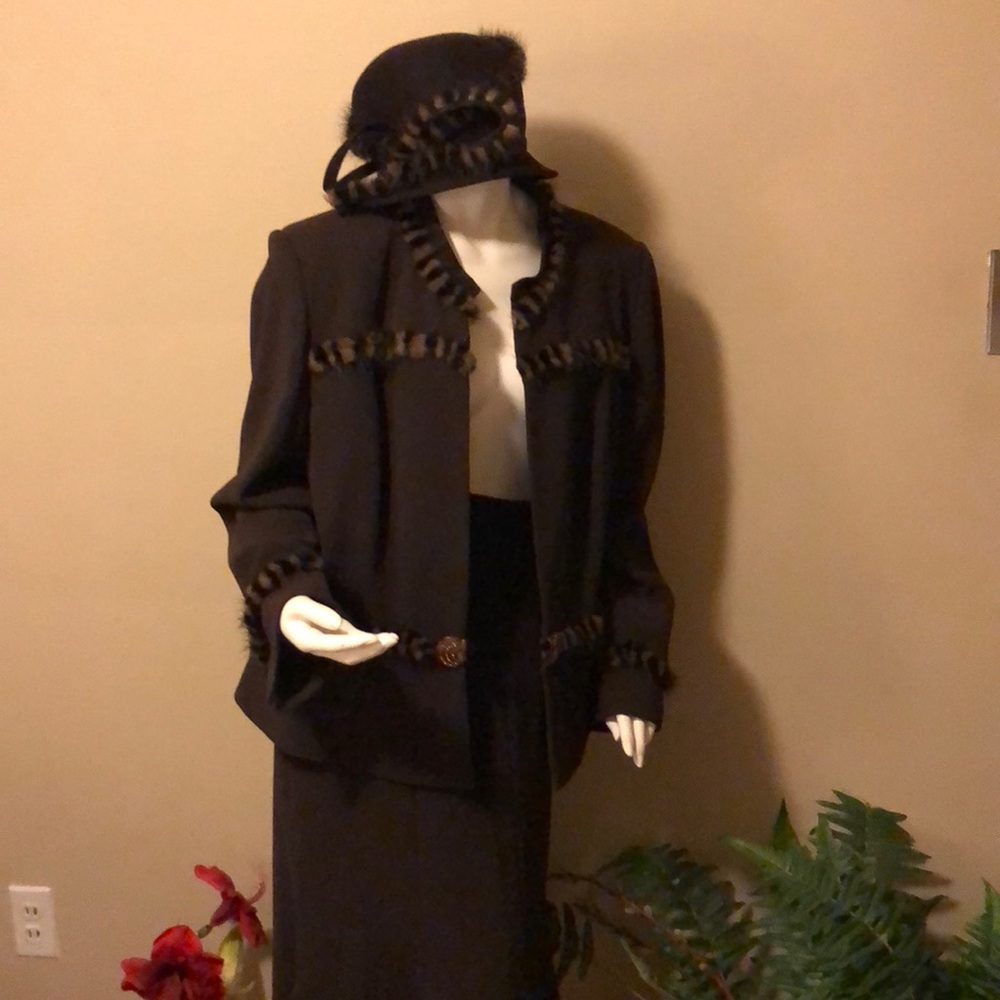 Lily & Taylor Skirt Suit and Hat